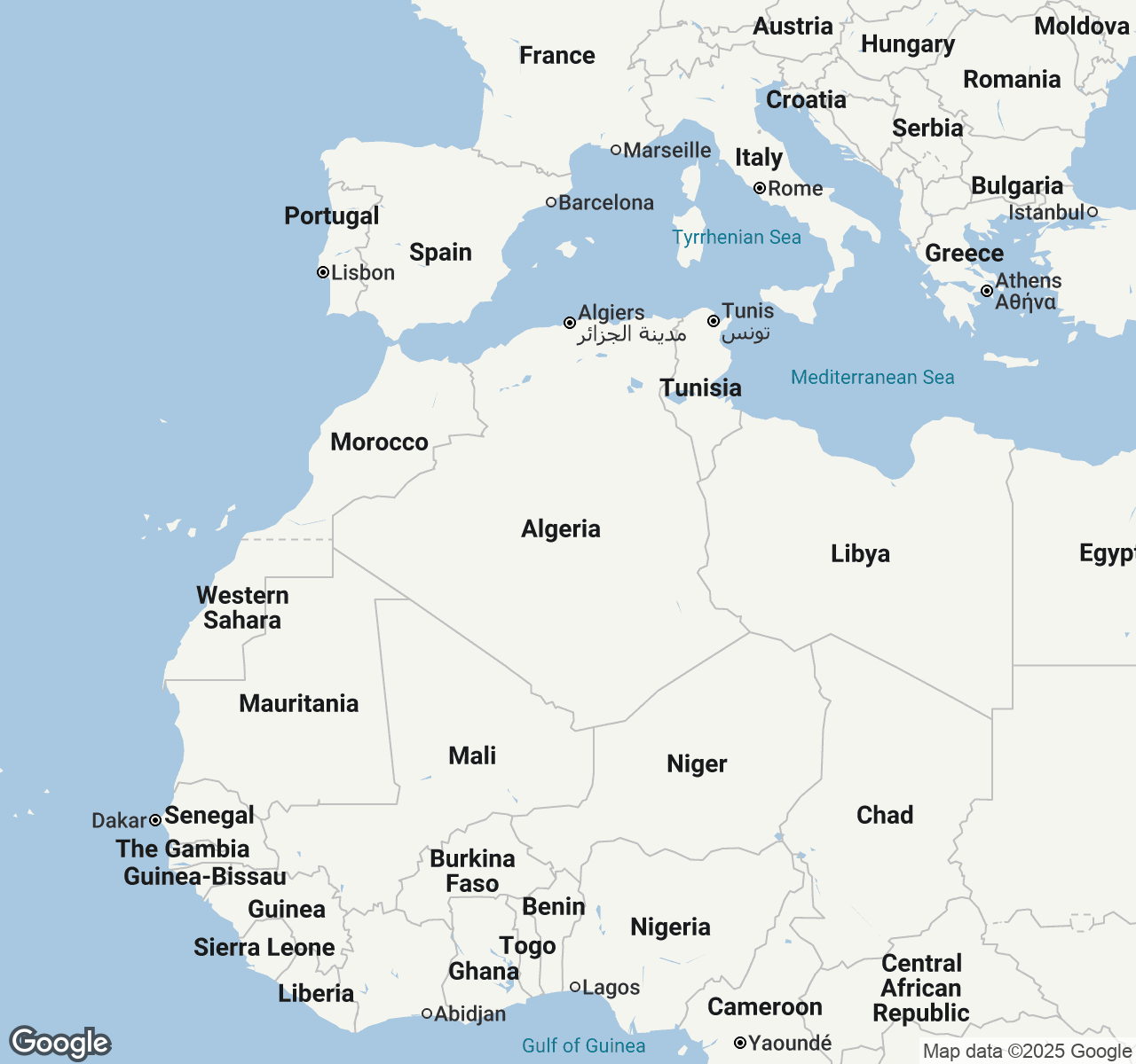 Map of Algeria